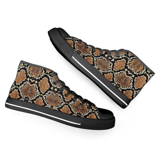 Snake Ornament High-Top Canvas Shoes - Image 5