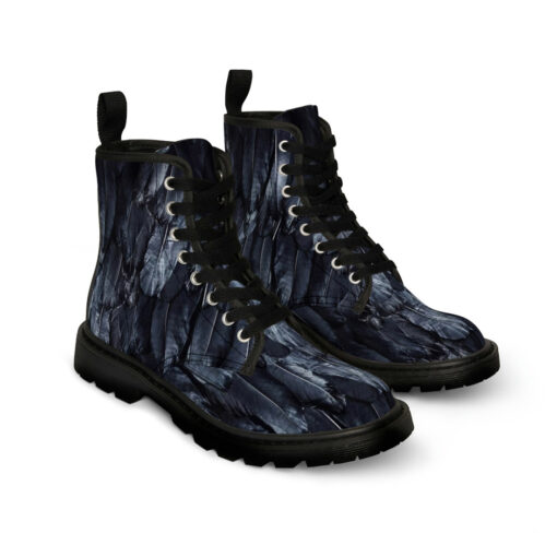 Raven Plumage Canvas Boots