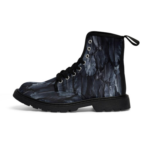 Raven Plumage Canvas Boots - Image 2