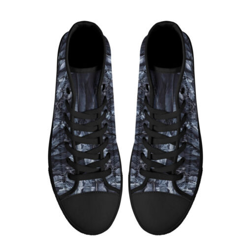 Raven Plumage High-Top Canvas Shoes - Image 3