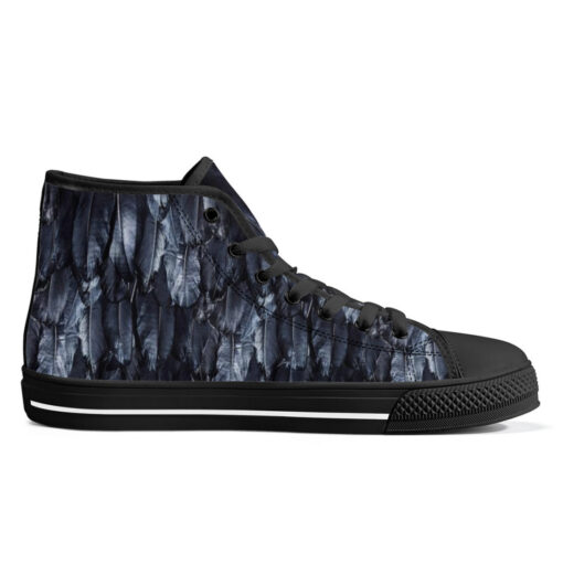 Raven Plumage High-Top Canvas Shoes - Image 5