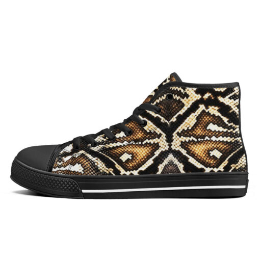 Snake Ornament High-Top Canvas Shoes - Image 4