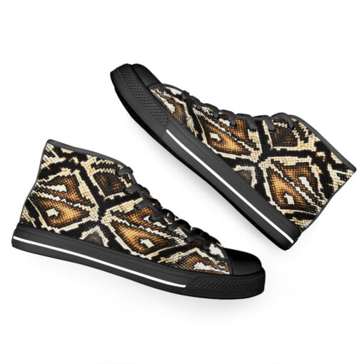 Snake Ornament High-Top Canvas Shoes - Image 6