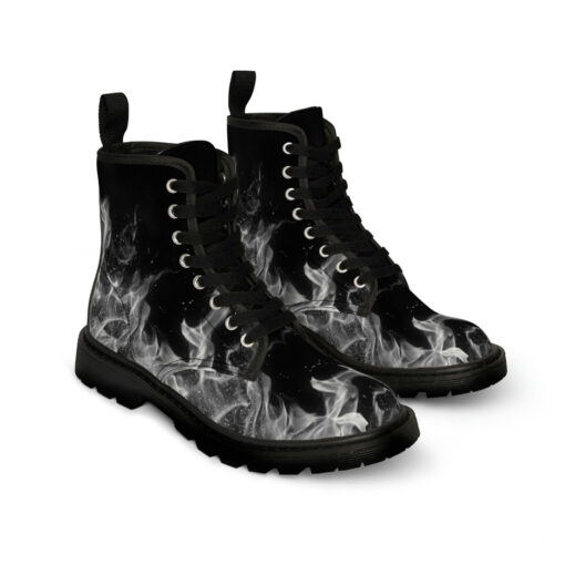 White Fire Canvas Boots