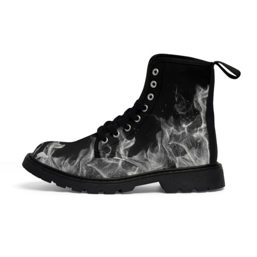 White Fire Canvas Boots - Image 2