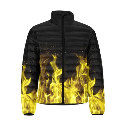 Yellow Fire Men's Padded Jacket