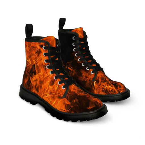 Fire Print Canvas Boots