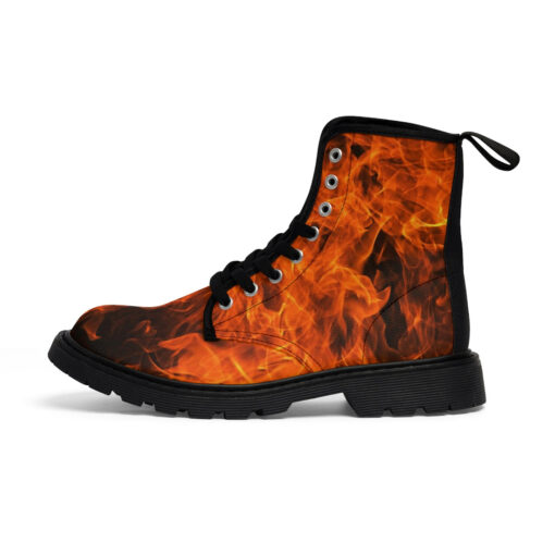 Fire Print Canvas Boots - Image 2