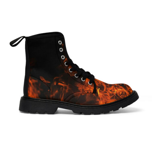 Fire Print Canvas Boots - Image 3