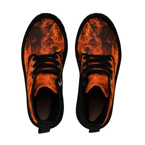 Fire Print Canvas Boots - Image 4