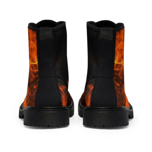 Fire Print Canvas Boots - Image 5