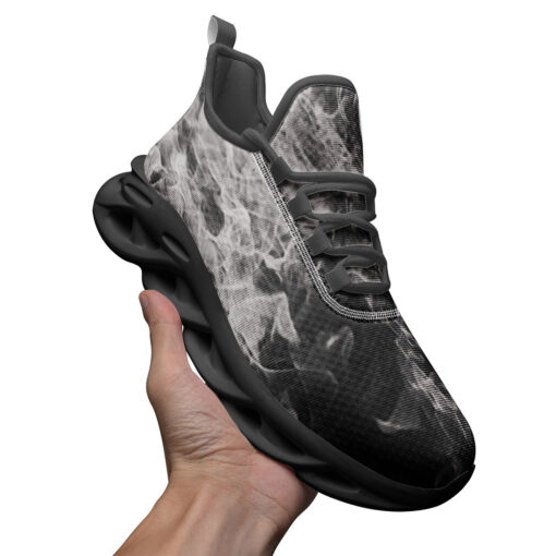 White Fire Smoke Sports Shoes - Image 3