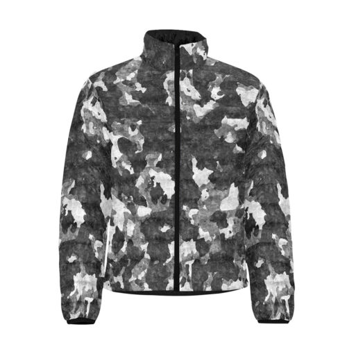 Gray Camouflage Men's Padded Jacket