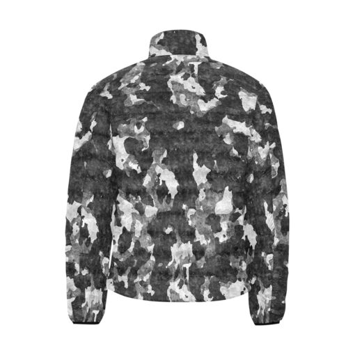 Gray Camouflage Men's Padded Jacket - Image 2