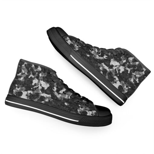 Gray Camouflage High-Top Canvas Shoes - Image 6