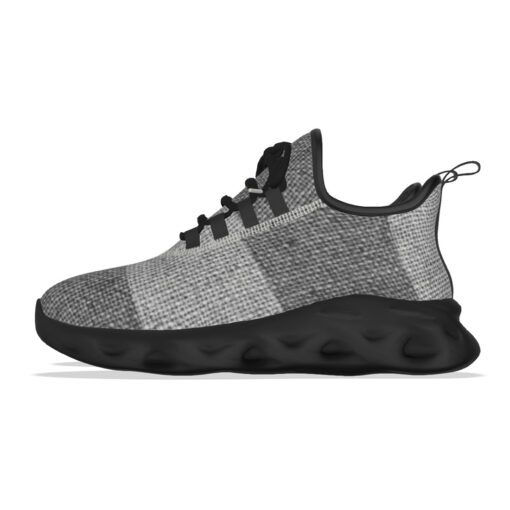 Gray Burlap Patchwork Sports Shoes - Image 7