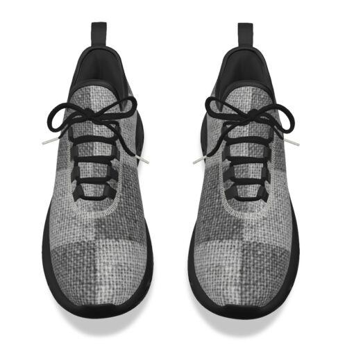 Gray Burlap Patchwork Sports Shoes - Image 4