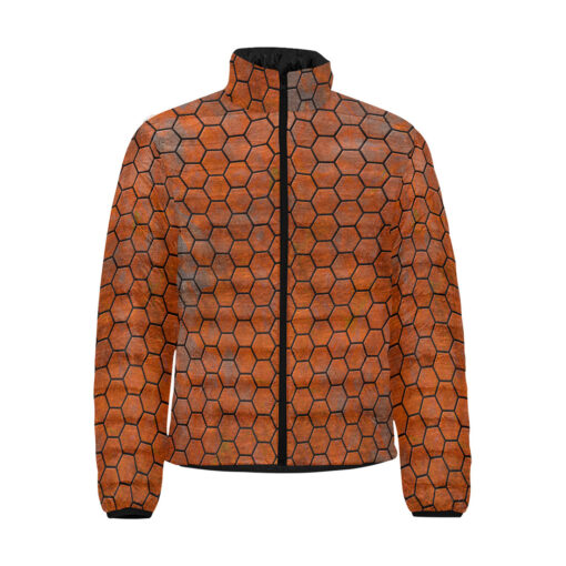 Rusty Hexagons Men's Padded Jacket