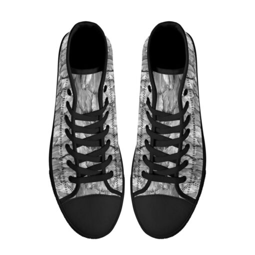 Raven Plumage High-Top Canvas Shoes - Image 3