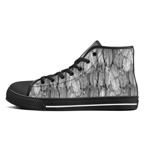 Raven Plumage High-Top Canvas Shoes - Image 4