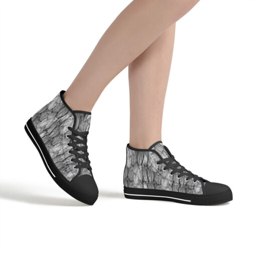 Raven Plumage High-Top Canvas Shoes - Image 7