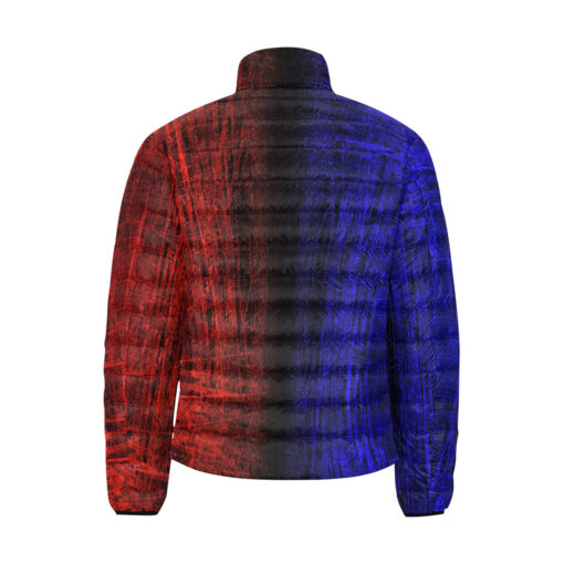 Red Blue Scuffs Men's Padded Jacket - Image 2