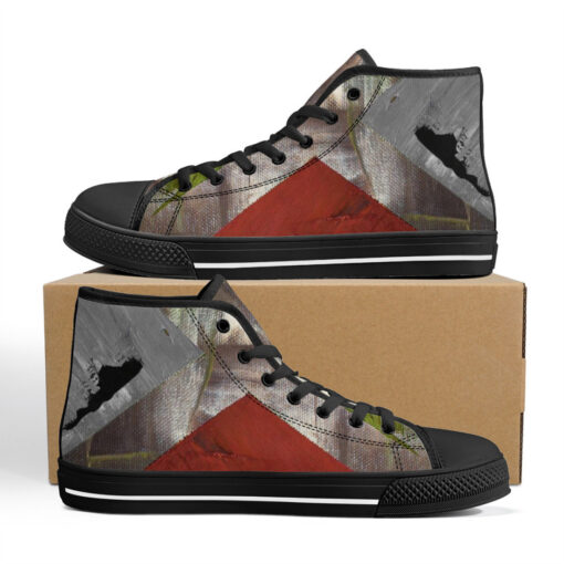 Modern Art High-Top Canvas Shoes