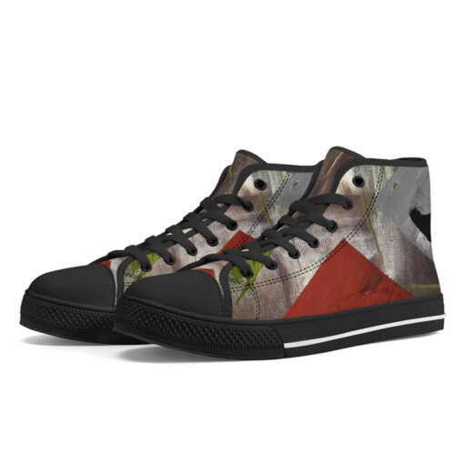 Modern Art High-Top Canvas Shoes - Image 2