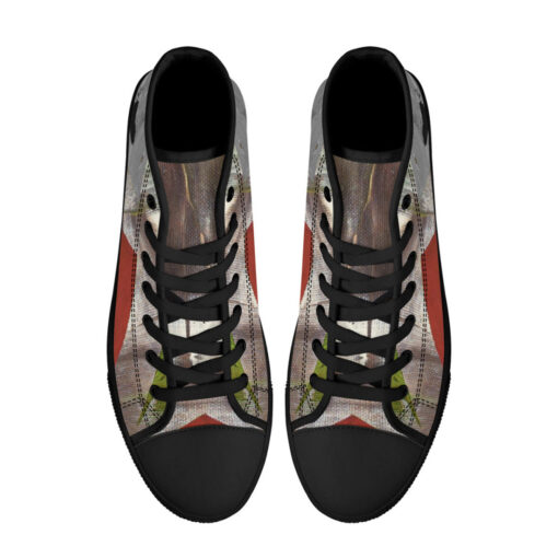 Modern Art High-Top Canvas Shoes - Image 3