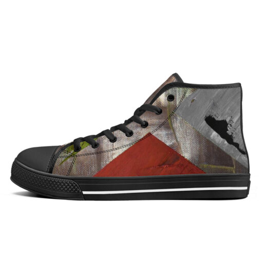 Modern Art High-Top Canvas Shoes - Image 4