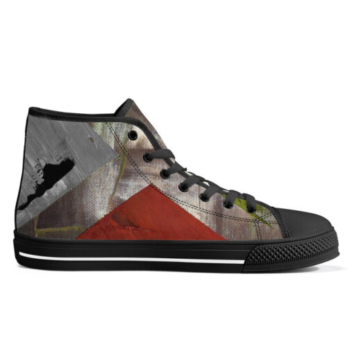 Modern Art High-Top Canvas Shoes - Image 5