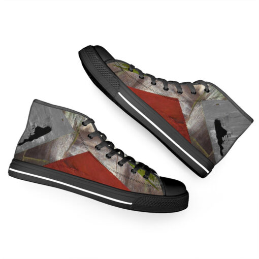 Modern Art High-Top Canvas Shoes - Image 6