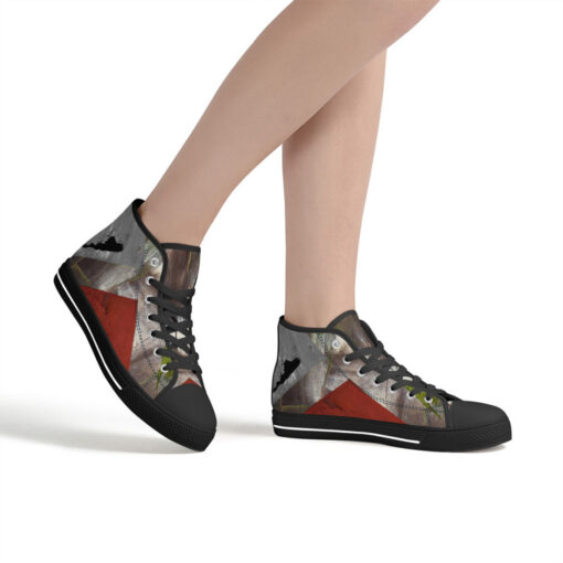 Modern Art High-Top Canvas Shoes - Image 7