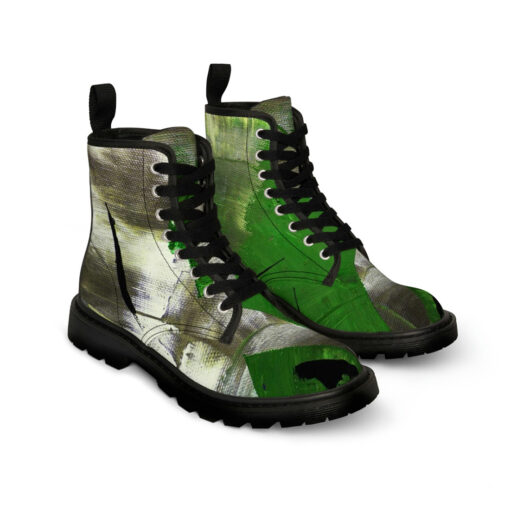 Modern Art Abstraction Canvas Boots