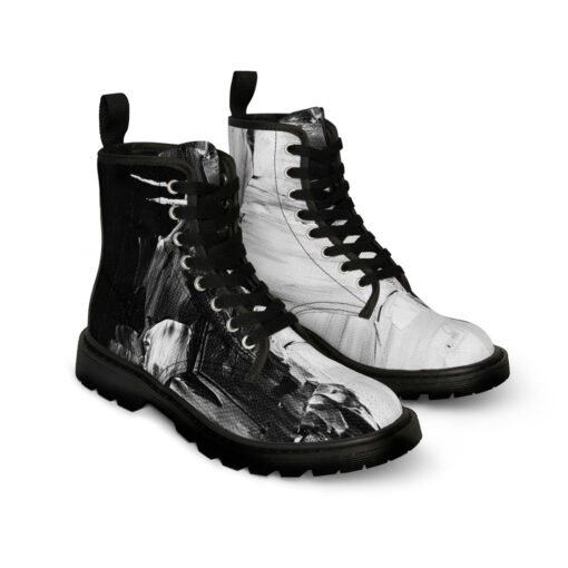 Modern Art Abstraction Canvas Boots