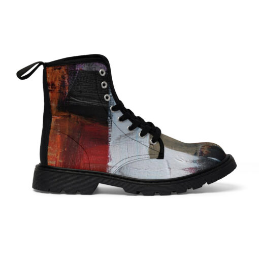 Modern Art Abstraction Canvas Boots - Image 3