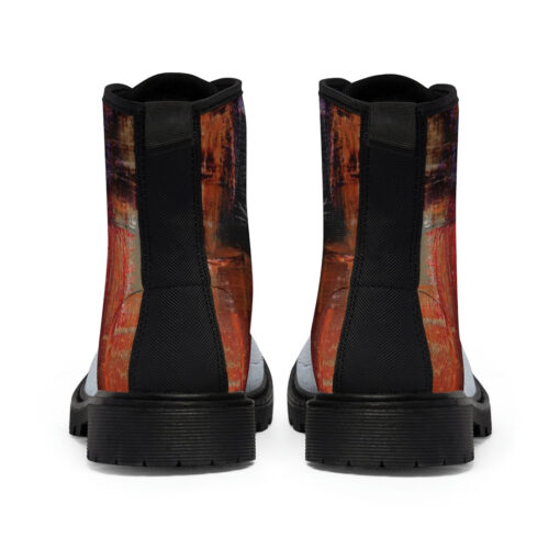 Modern Art Abstraction Canvas Boots - Image 5