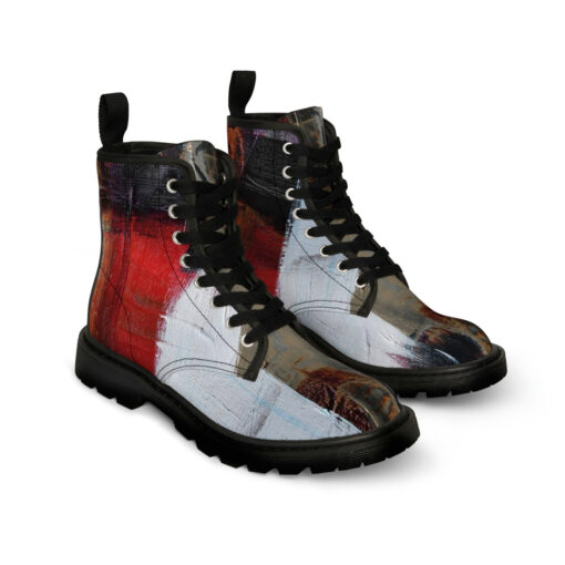 Modern Art Abstraction Canvas Boots