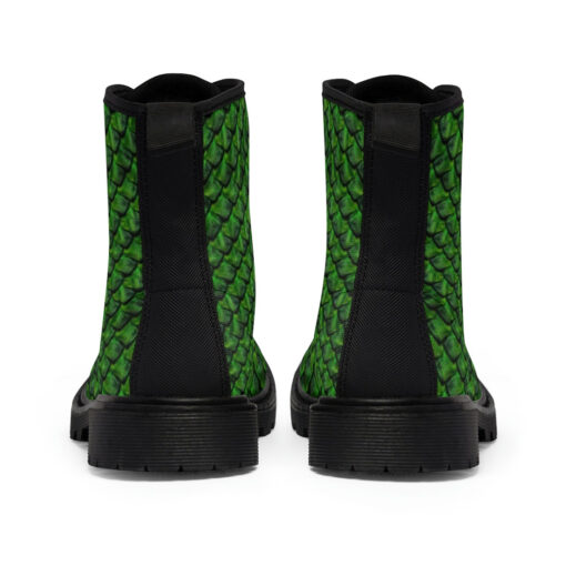 Green Reptile Scales Canvas Boots - Image 5