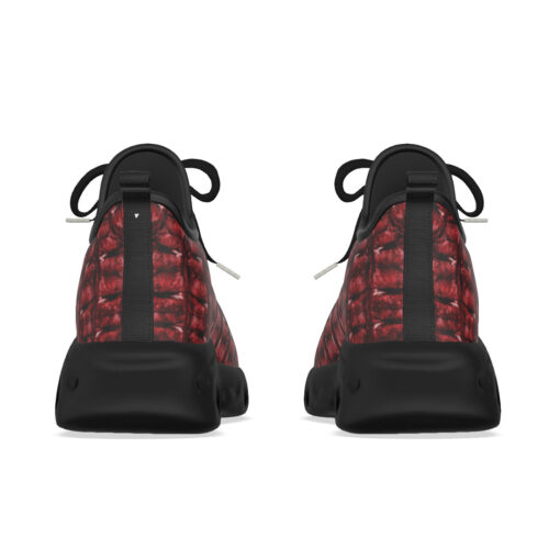 Red Alligator Texture Sports Shoes - Image 8