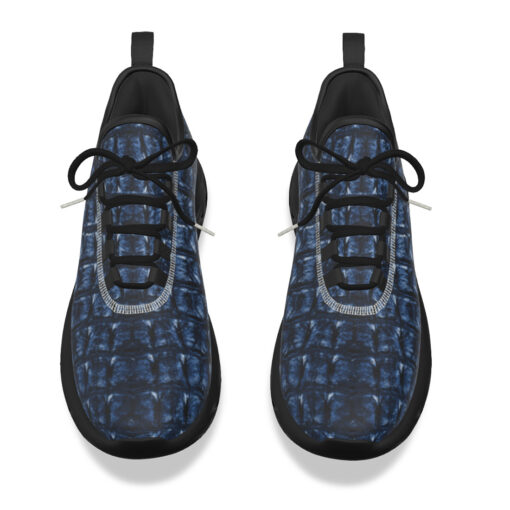 Blue Alligator Texture Sports Shoes - Image 4