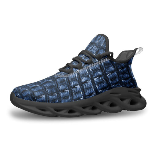 Blue Alligator Texture Sports Shoes