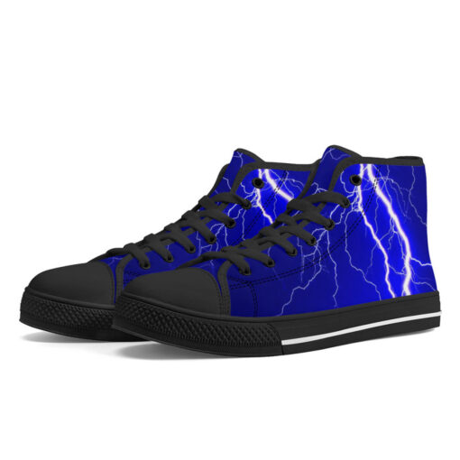 Blue Lightnings High-Top Canvas Shoes - Image 2