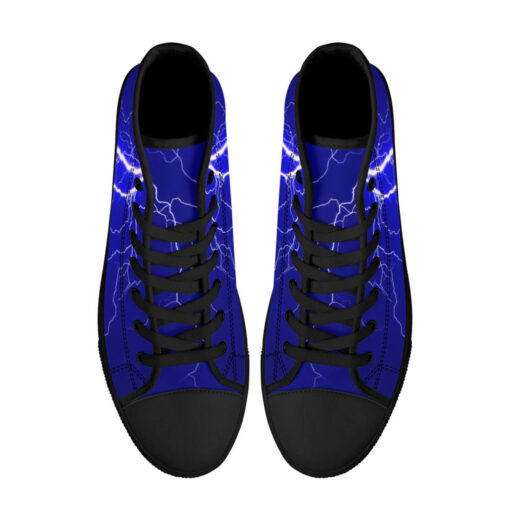 Blue Lightnings High-Top Canvas Shoes - Image 3