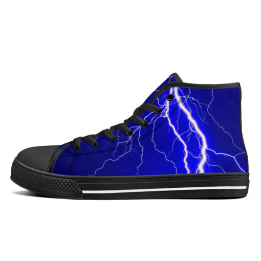 Blue Lightnings High-Top Canvas Shoes - Image 4