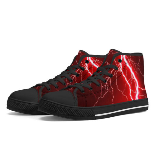 Red Lightnings High-Top Canvas Shoes - Image 2