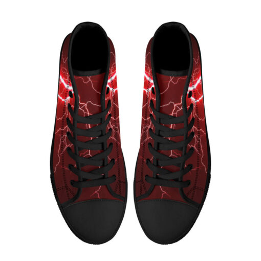 Red Lightnings High-Top Canvas Shoes - Image 3