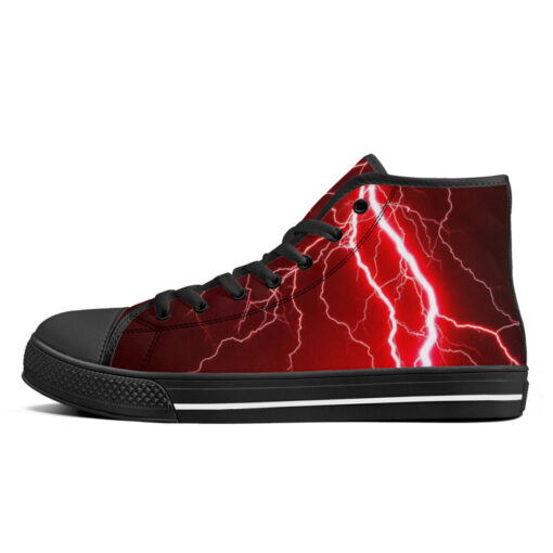 Red Lightnings High-Top Canvas Shoes - Image 4