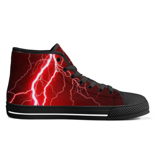 Red Lightnings High-Top Canvas Shoes - Image 5