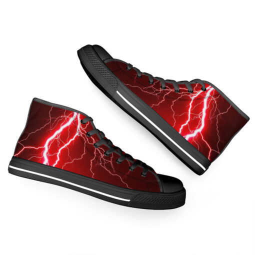 Red Lightnings High-Top Canvas Shoes - Image 6